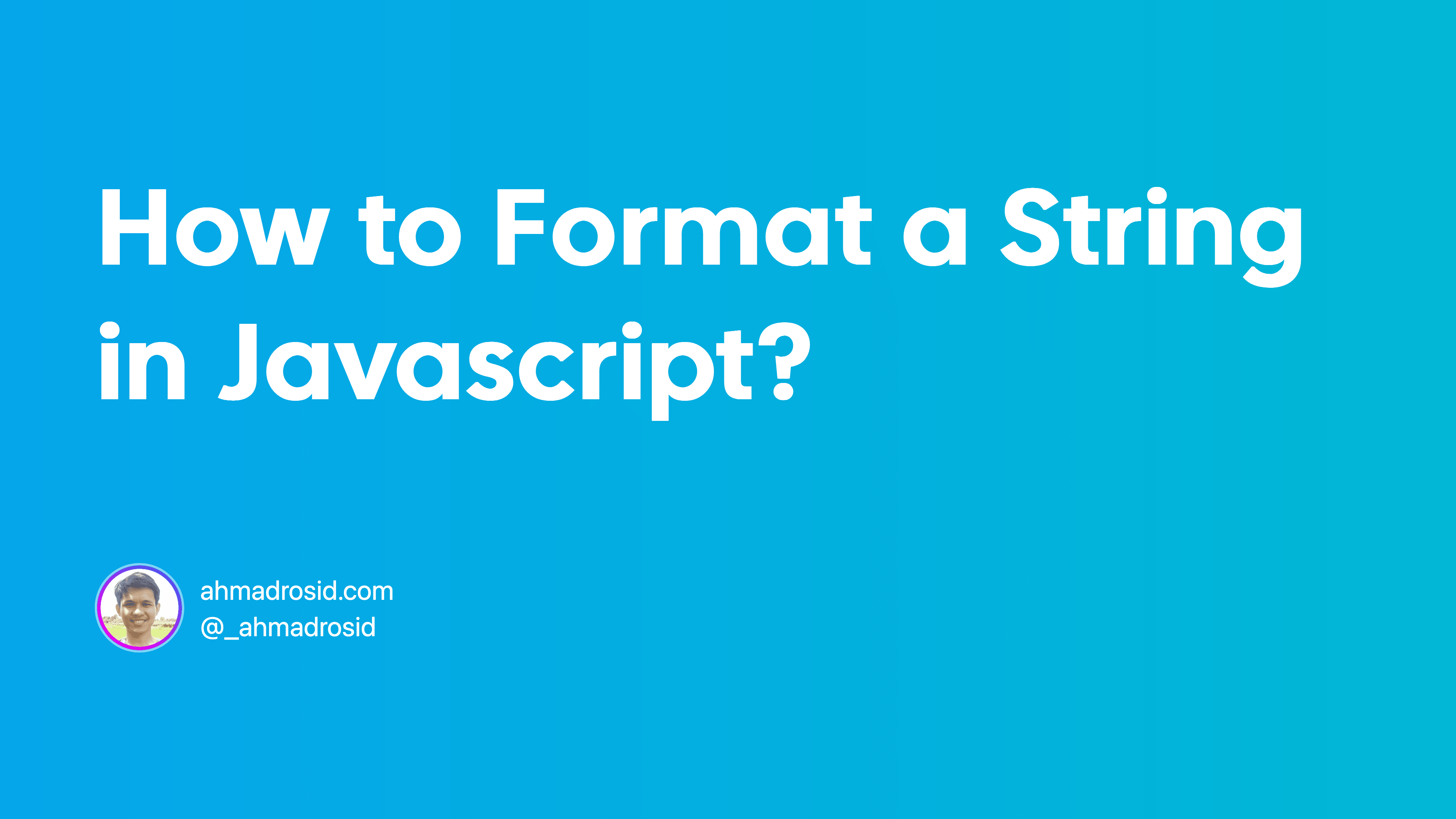 Date Time String Format In Javascript