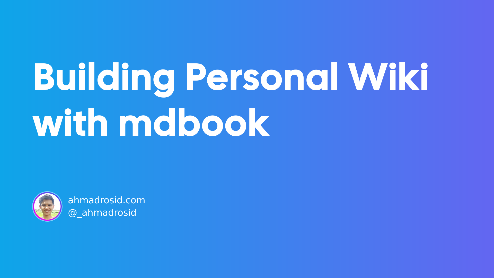 Building Personal Wiki on Next.js using mdbook