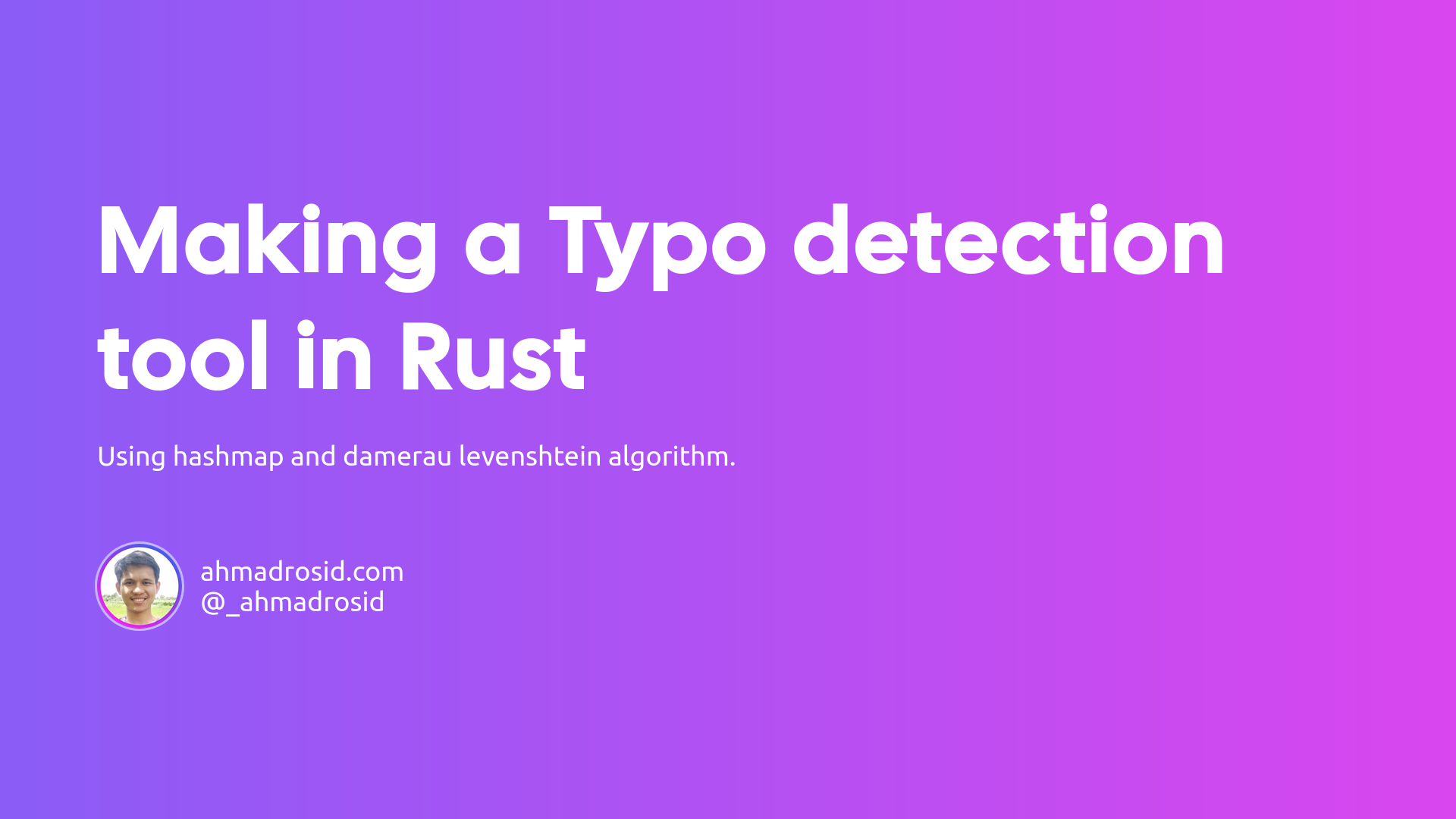 Making a typo detection tool in Rust
